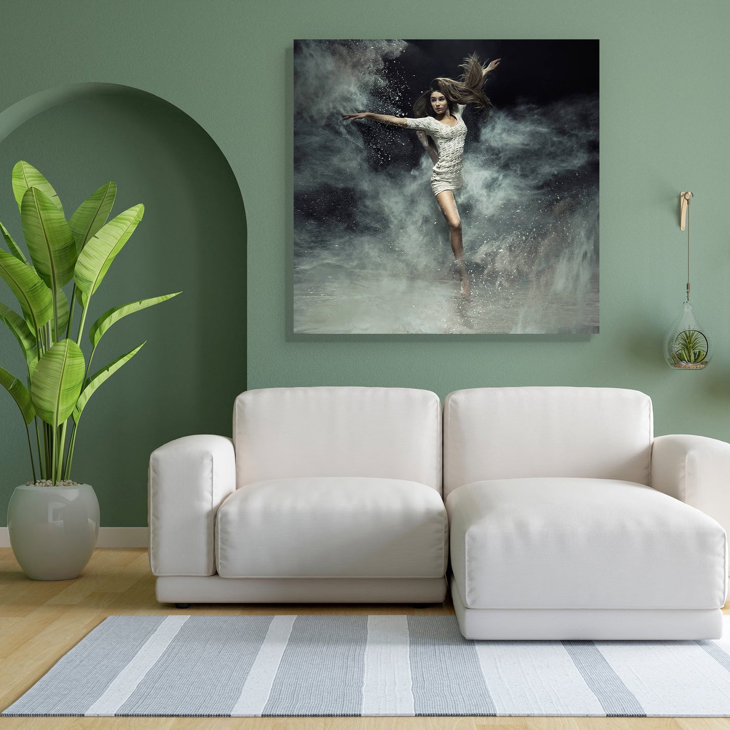 Ballet Dancer Catching The White Dust Peel & Stick Vinyl Wall Sticker