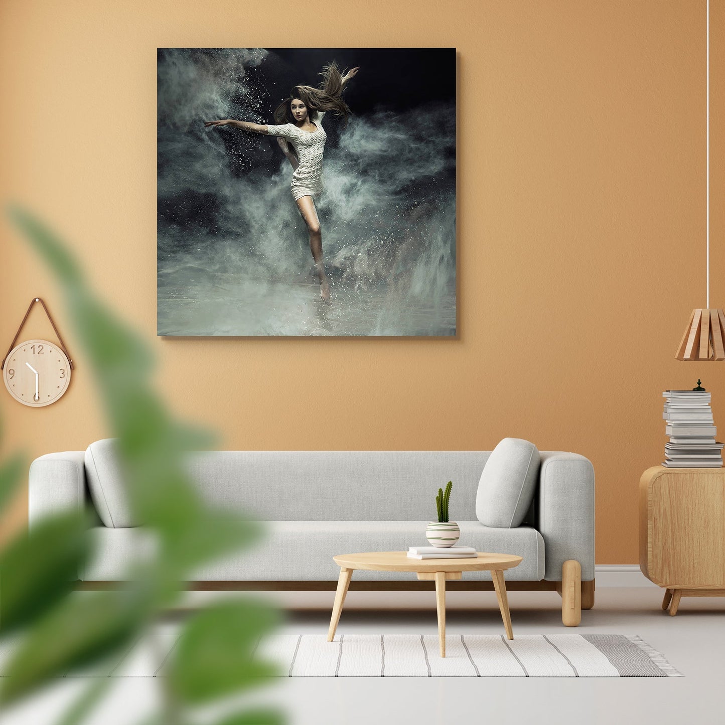 Ballet Dancer Catching The White Dust Peel & Stick Vinyl Wall Sticker
