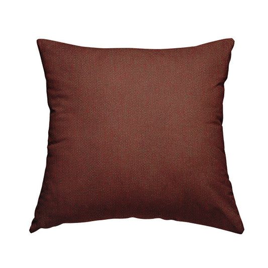 Highland Collection Luxury Soft Like Cotton Plain Red On Brown Colour Chenille Upholstery Fabric JO-282 - Handmade Cushions