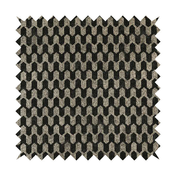 Lomasi Metallic Tones Fabric Silver Black Colour Geometric Woven Pattern Furnishing Fabric JO-291 - Handmade Cushions