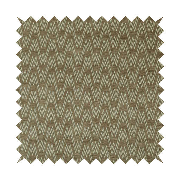 Marlow Woven Designer Chevron Striped Pattern In Brown Cream Interior Fabric JO-370F - Handmade Cushions